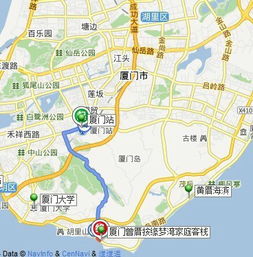 厦门北旅游车路线攻略图